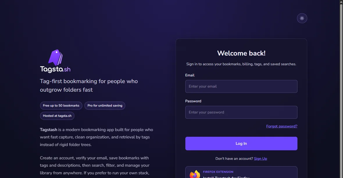 Tagsta.sh bookmarking tool
